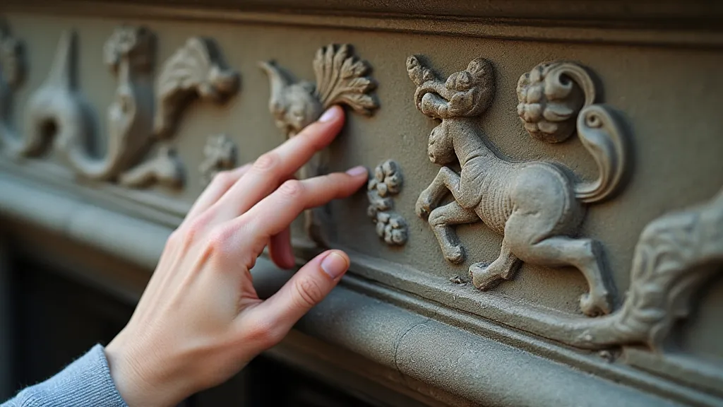 Detailed carving on Blackwood Library exterior