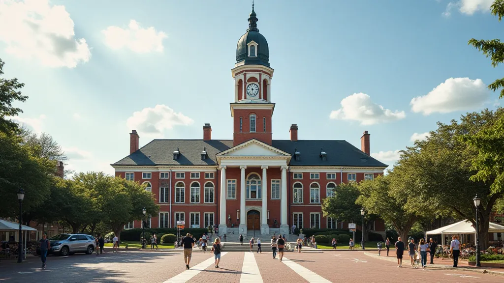 County courthouse in town square