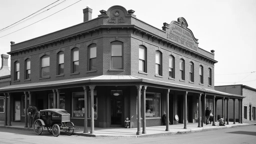 Exterior of the Merchant's Store in the 1920s.