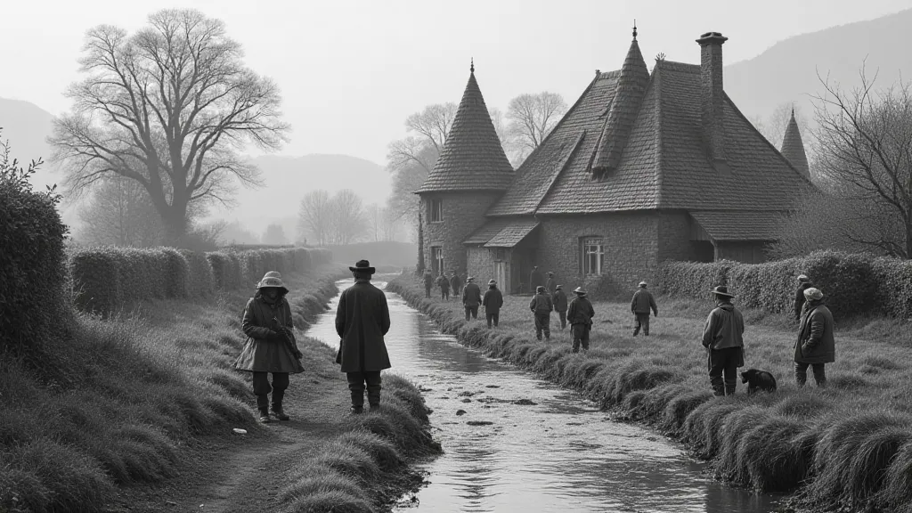 People gathered near the Old Mill