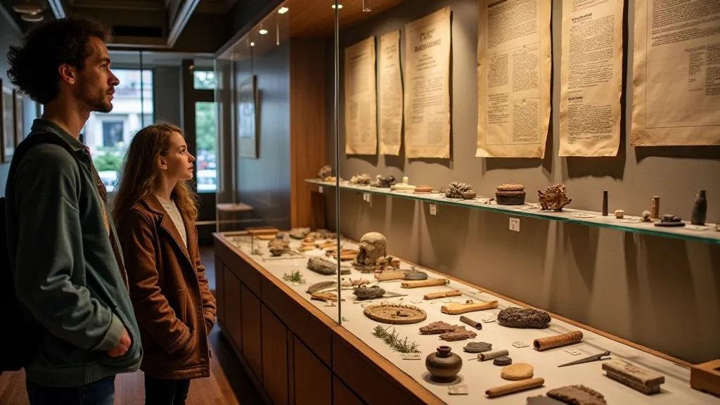 Interior view of a museum exhibit