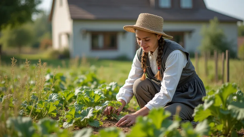 Pioneer woman gardening